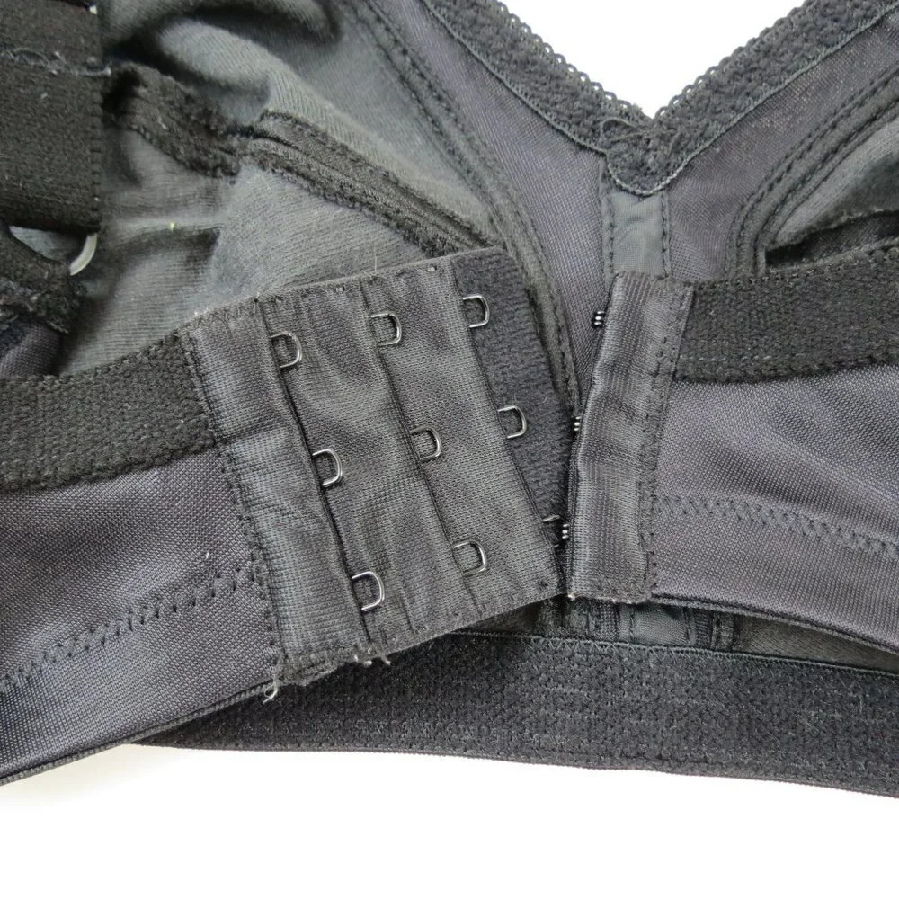 Vintage MARJORIE 70s 80s Women's Black Soft Cup Bra 36D